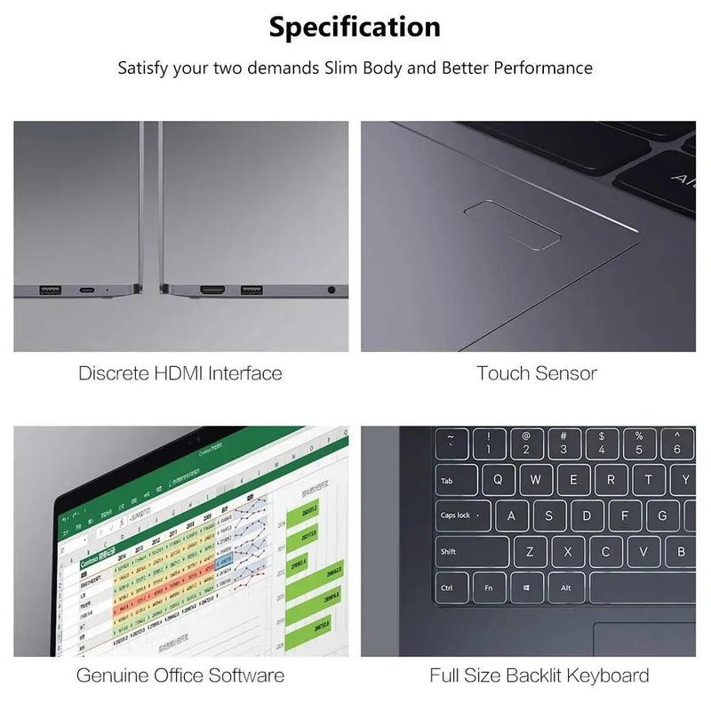 2019 Xiaomi Mi Ultra-thin Laptop Air 13.3" GeForce MX250 256G SSD Intel 8th Quad Core i5/i7 8GB  Fingerprint Recognition PC - GreatEagleInc