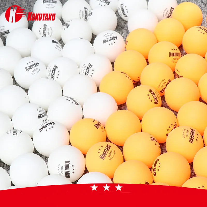 20pcs KOKUTAKU 3 Stars Table Tennis Balls 40+ ABS New Material Plastic Ping Pong Balls Professional Table Tennis Training Balls