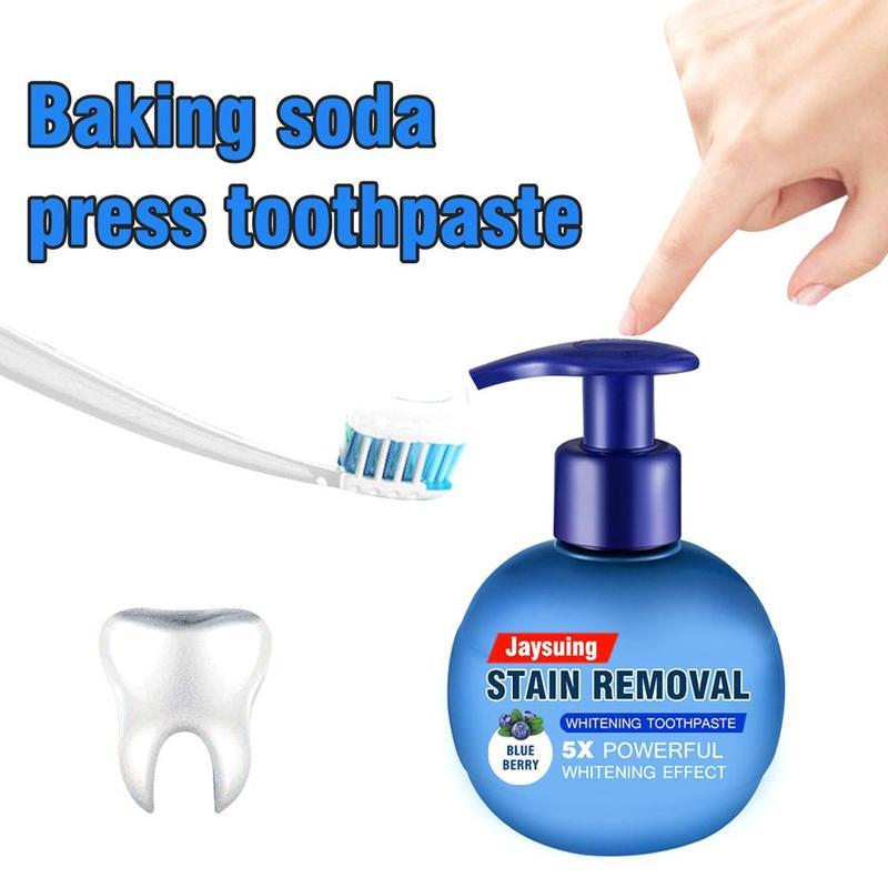 220g Passion Fruit Blueberry Soda Toothpaste Stain Removal Whitening Baking Soda Toothpaste Fight Bleeding Gums Toothpaste GreatEagleInc