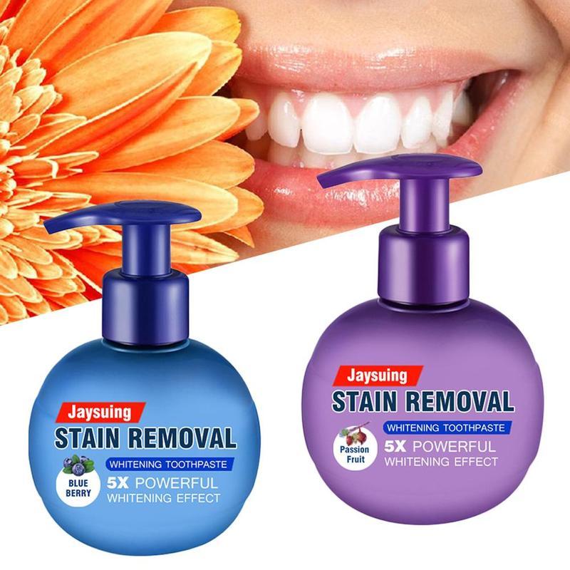 220g Passion Fruit Blueberry Soda Toothpaste Stain Removal Whitening Baking Soda Toothpaste Fight Bleeding Gums Toothpaste GreatEagleInc