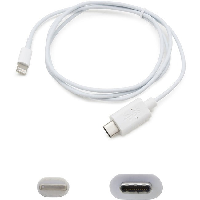 AddOn 1 m USB 3.1 (C)-Stecker auf Lightning-Stecker, weißes Adapterkabel