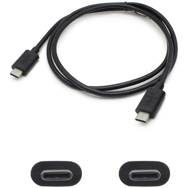 AddOn 1 m USB 3.1 (C) Stecker auf Stecker, schwarzes Kabel