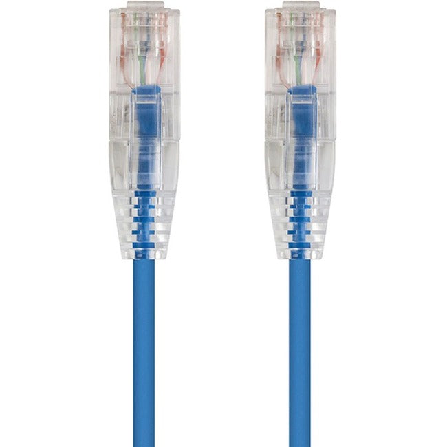 Monoprice SlimRun Cat6 28AWG UTP-Ethernet-Netzwerkkabel, 2 Fuß blau