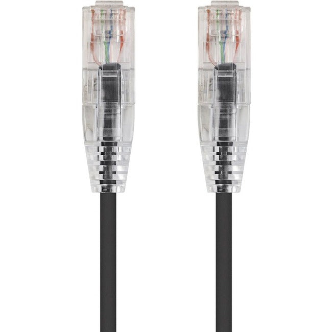 Monoprice SlimRun Cat6 28AWG UTP Ethernet Network Cable, 7ft Black