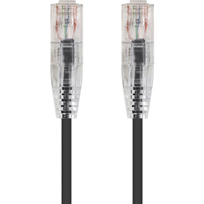 Monoprice SlimRun Cat6 28AWG UTP Ethernet Network Cable, 10ft Black