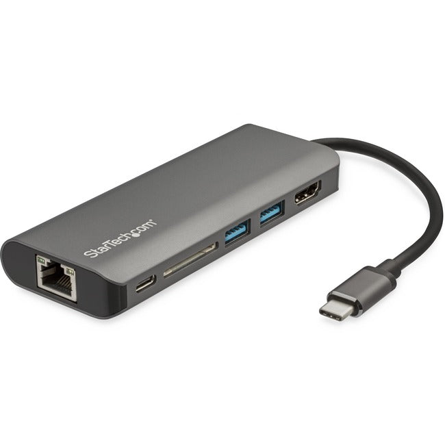 StarTech.com USB-C-Multiport-Adapter mit HDMI – 4K – Mac/Windows – SD-Kartenleser – USB C auf USB 3.0 Hub – 2x USB-A 1x USB-C – 60 W PD 3.0 – DKT30CSDHPD3