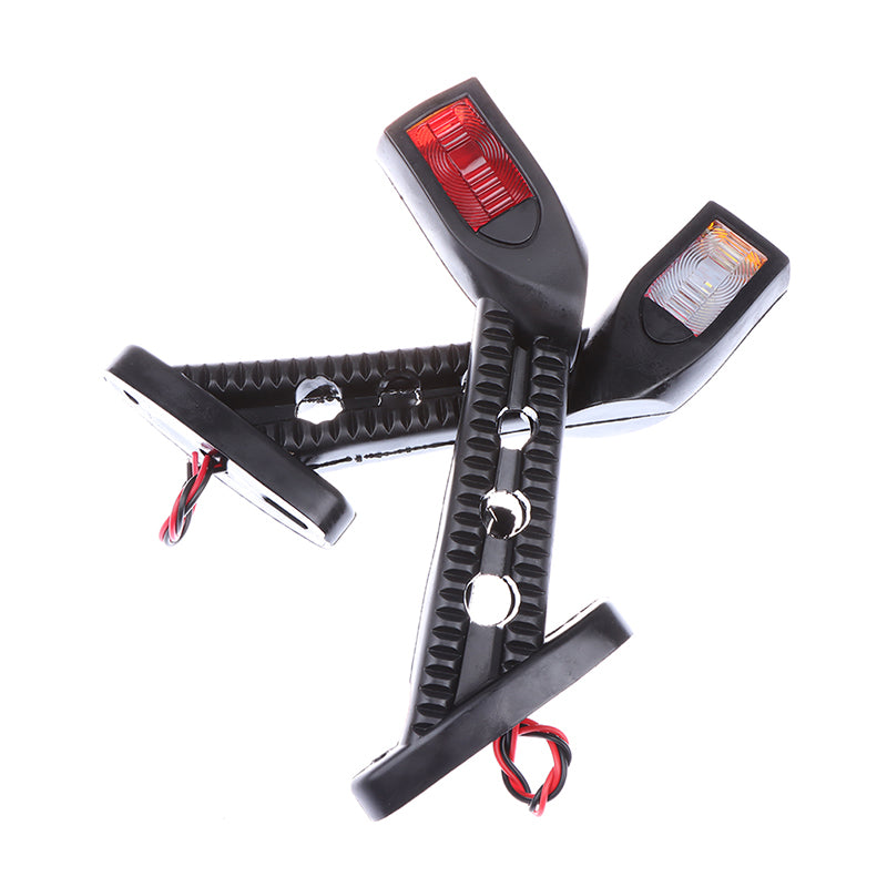 3 Color LED Side Outline Stalk Marker Lights Lamp For Trailer Truck Carvan Lamp Rear Front Side Tail Lights 24V Universal