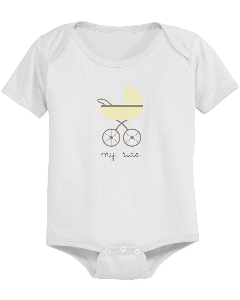 My Ride Funny White Baby Bodysuit Holiday Gift Ideas