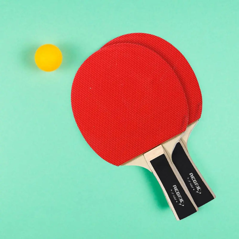 2Pcs Sturdy Table Tennis Paddle Ergonomic Grip Interactive Toy Corrosion-resistant Table Tennis Racket Set with Balls