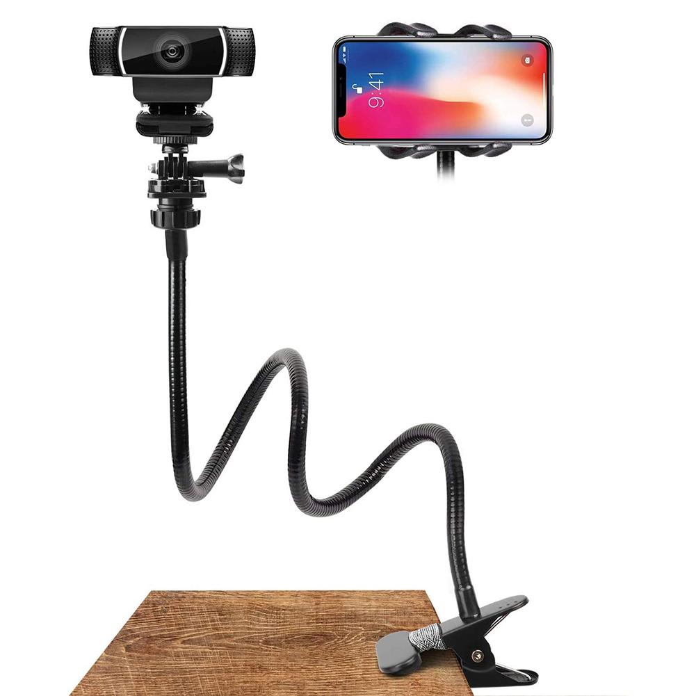 Webcam Stand Holder Enhanced Desk Jaw Camera Clamp Bracket With Flexible Gooseneck Camera Stand for Logitech Webcam Webcam Holder A