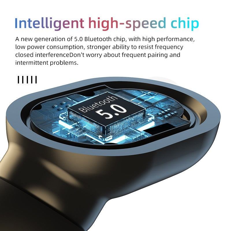 TWS Bluetooth-compatible 5.0 Earphone 9D Stereo Wireless Earpiece Headset HI-FI Earbuds HD Call Waterproof