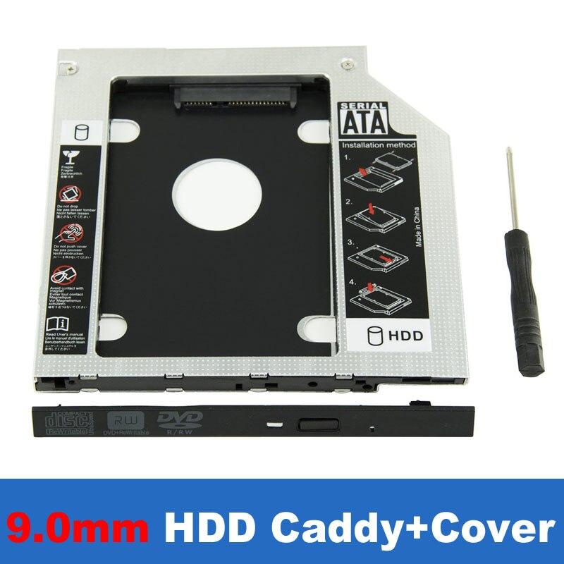 2nd SATA Optibay HDD Caddy 9.5mm,12.7mm 9mm Laptop 2.5 SSD Hard Drive Tray DVD Bracket Adapter for Macbook Pro HP Acer ASUS Dell GreatEagleInc