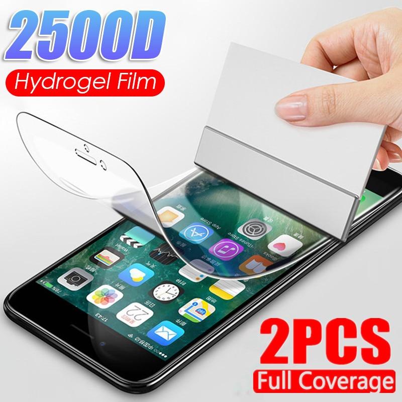 2Pcs 2500D Hydrogel Film Screen Protector For iPhone 7 8 Plus 6 6s SE 2 2020 Soft Protective Film iPhone 11 Pro Max X XR XS Max GreatEagleInc