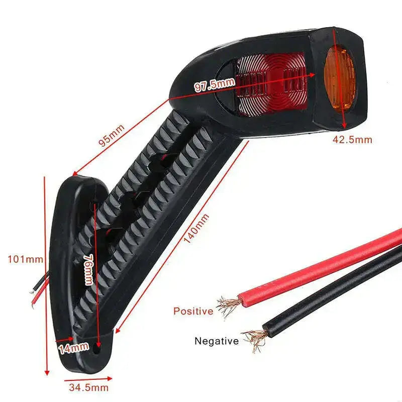3-Color-LED-Side-Outline-Stalk-Marker-Lights-Lamp-For-Trailer-Truck-Carvan-Lamp-Rear-Front-Side-Tail-Lights-24V-Universal-GreatEagleInc-334047577