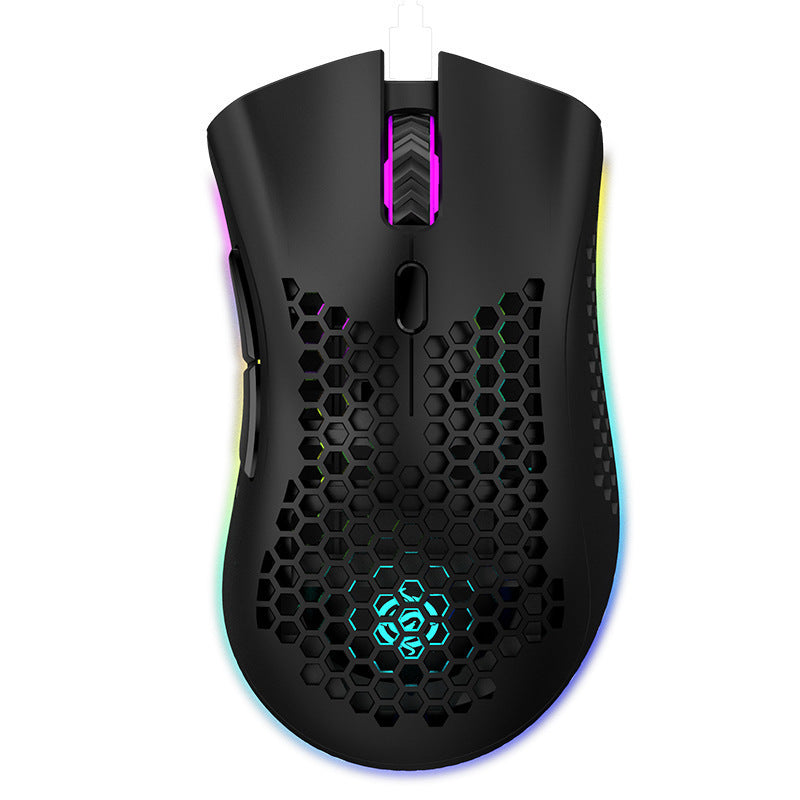 Drahtlose Maus Gamer Gaming Maus RGB Licht LED Wiederaufladbare Maus Wireless Für Laptop PC Gaming Büro Maus