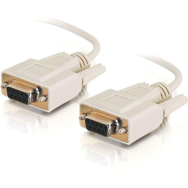 C2G 15ft DB9 F/F Null Modem Cable - Beige Default Title