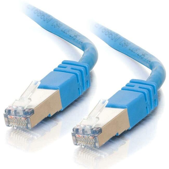 C2G-50ft Cat5e Molded Shielded (STP) Network Patch Cable - Blue