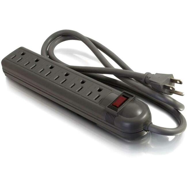 C2G 6-Outlet Power Strip with Surge Suppressor