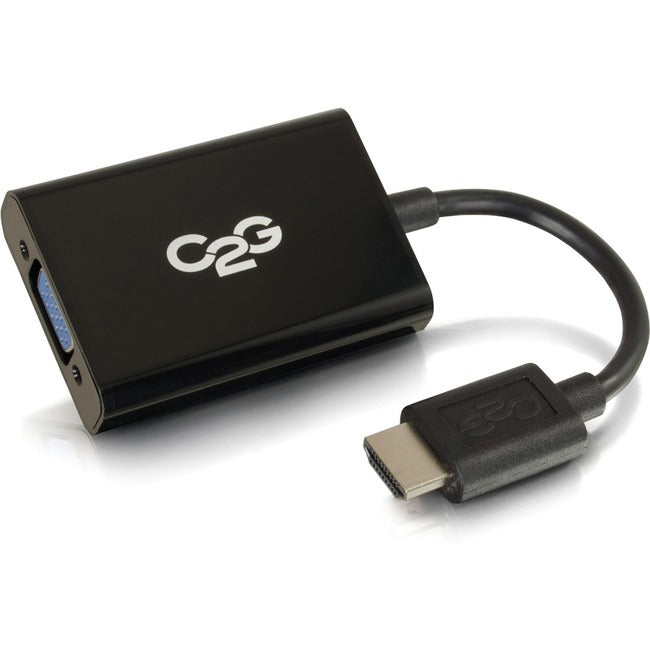 C2G HDMI to VGA Adapter Converter Dongle with Stereo Audio M/F - Black Default Title
