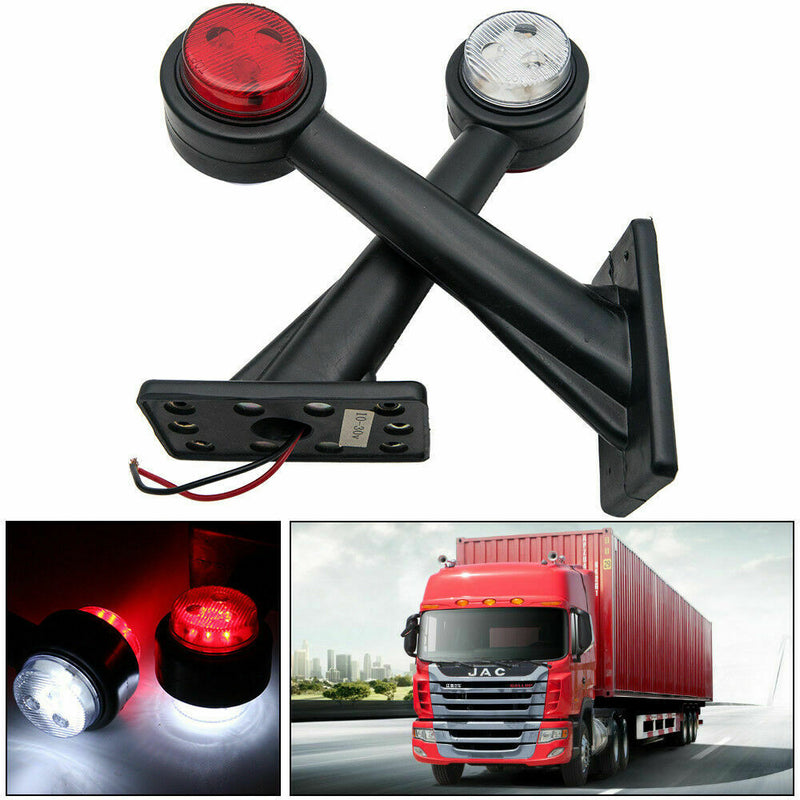 Red White LED Lights Trailer Position Light Truck Side Marker Rear Clearance Lamps For Tractor Lorry Van