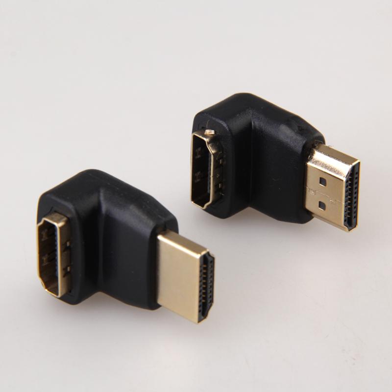 HDMI-compatible Right Angle A Male to HDMI-compatible V1.4 Female Gold Plated Cable Adapter 90 Degree HDTV 1080P Cable Connector