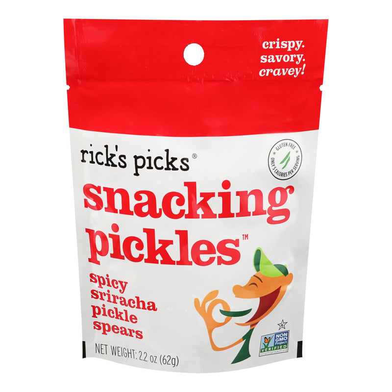 Rick's Picks - Pickle Sprs Spicy Sriracha - Karton mit 12 - 2,2 Unzen