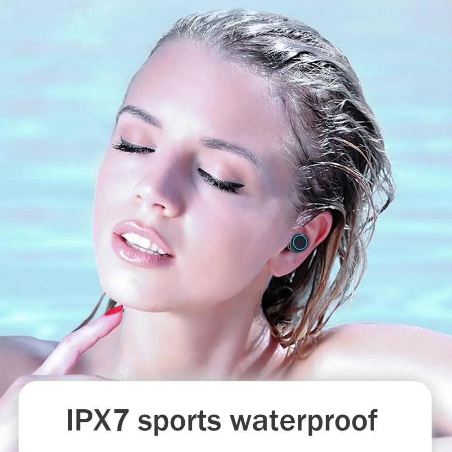 3500mAh LED Bluetooth Wireless Earphones Headphones Earbuds TWS Touch Control Sport Headset Noise Cancel Earphone Headphone GreatEagleInc