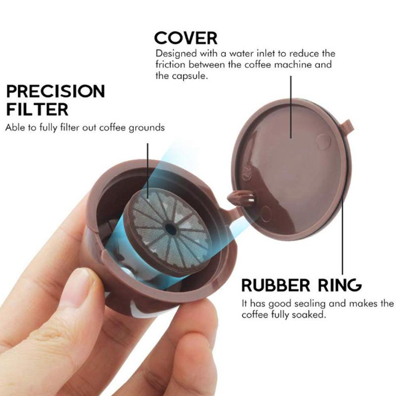 3/5/6PCS coffee capsule nestle dolce gusto capsule nespresso refillable capsule coffee filter reusable cafe tools Fast delivery GreatEagleInc
