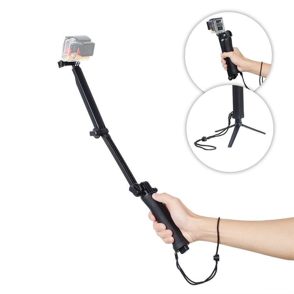 Waterproof Selfie Sticks Monopod for Gopro Hero 5 6 4 3 Camera for 4K Sports Camera Tripod Stand Accessories