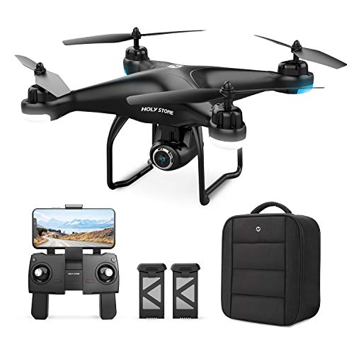 Holy Stone HS120D GPS Drone with Camera for Adults 2K UHD FPV, Quadcotper with Auto Return Home, Follow Me, Altitude Hold, Way-points Functions, Includes 2 Batteries and Carrying Backpack Holy Stone