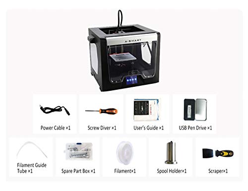 Junco Model A-Smart Desktop 3D Printer, 3.5 Inch Touchscreen, WiFi, Precise Printing with ABS,PLA,TPU,Flexible Filament, 5.9''x5.9''x5.9''(150x150x150mm) Junco
