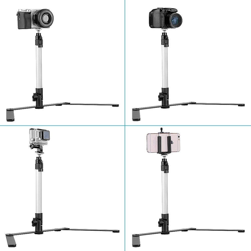 Photo Copy Stand 17" Mini Tripod Light Weight Camera Table Top Monopod Tripod Support Rig for DSLR, Digital Camera & Camcorder