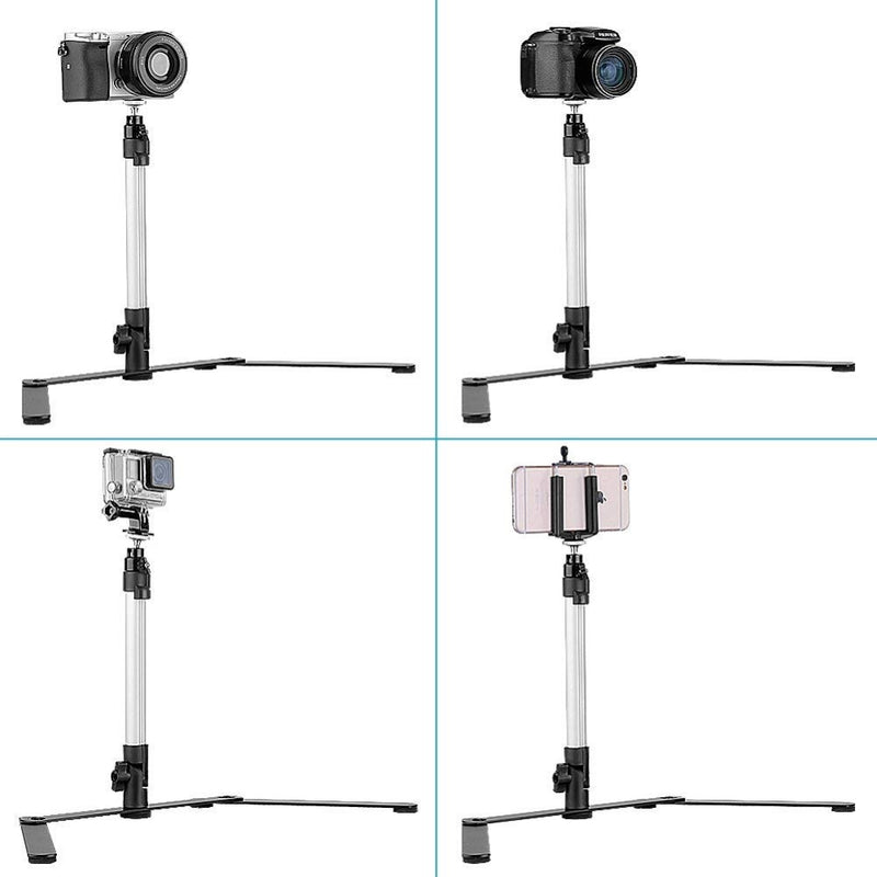 Photo Copy Stand 17" Mini Tripod Light Weight Camera Table Top Monopod Tripod Support Rig for DSLR, Digital Camera & Camcorder