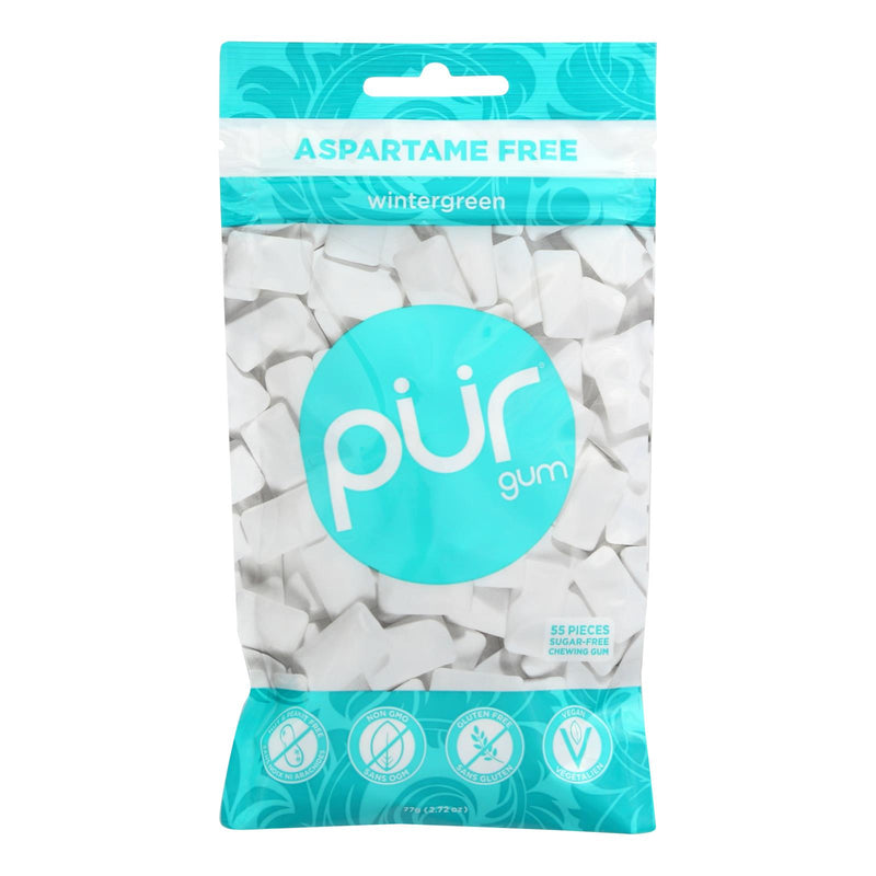Pur Wintergreen Gum – Karton mit 12 – 2,72 Unzen