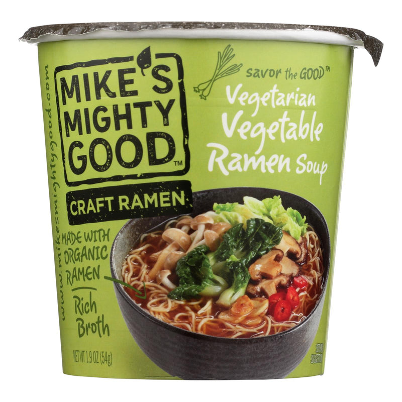Mike's Mighty Good Vegetarische Gemüse-Ramen-Suppe – Karton mit 6 – 1,9 Unzen