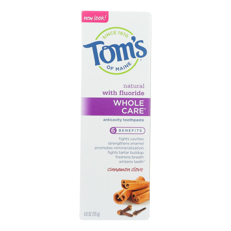 Tom's Of Maine - Tp Whole Care Zimtnelke - Karton mit 6 - 4 Unzen