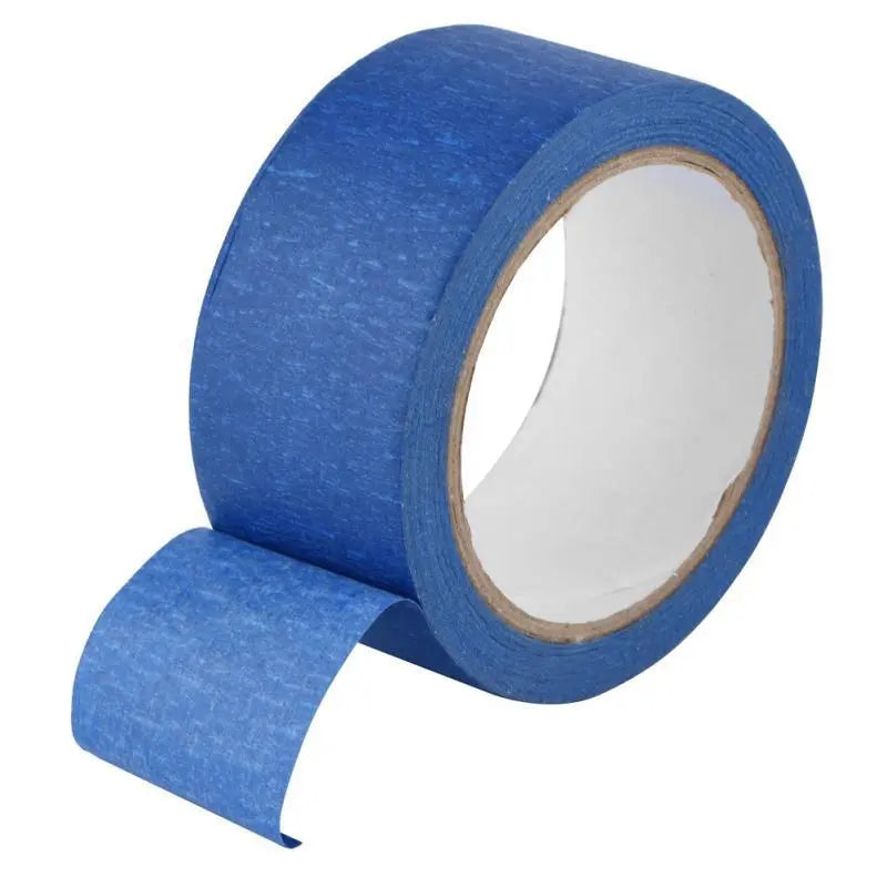 48Mm x 30M Resistant Adhesive Blue Masking Tape Heat Crepe Paper For 3D Printer Traceable,Writable Clothing Labels GreatEagleInc