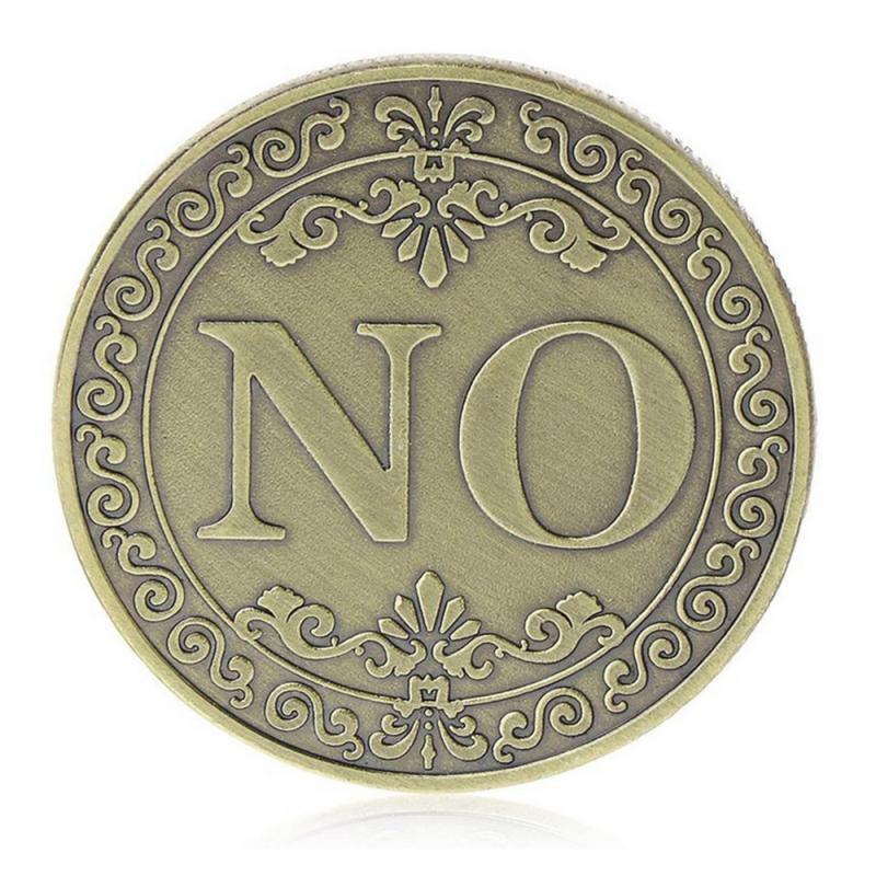 Yes Or No Lucky Decision Coin Bronze Commemorative Coin Retro Collection Classic Tricks Toys Home Decoration Crafts
