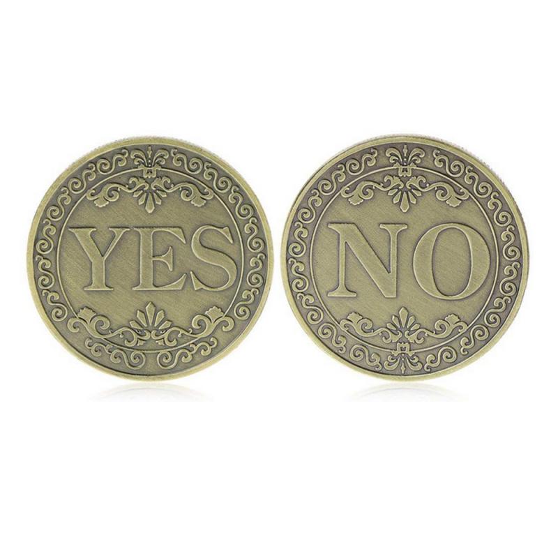 Yes Or No Lucky Decision Coin Bronze Commemorative Coin Retro Collection Classic Tricks Toys Home Decoration Crafts