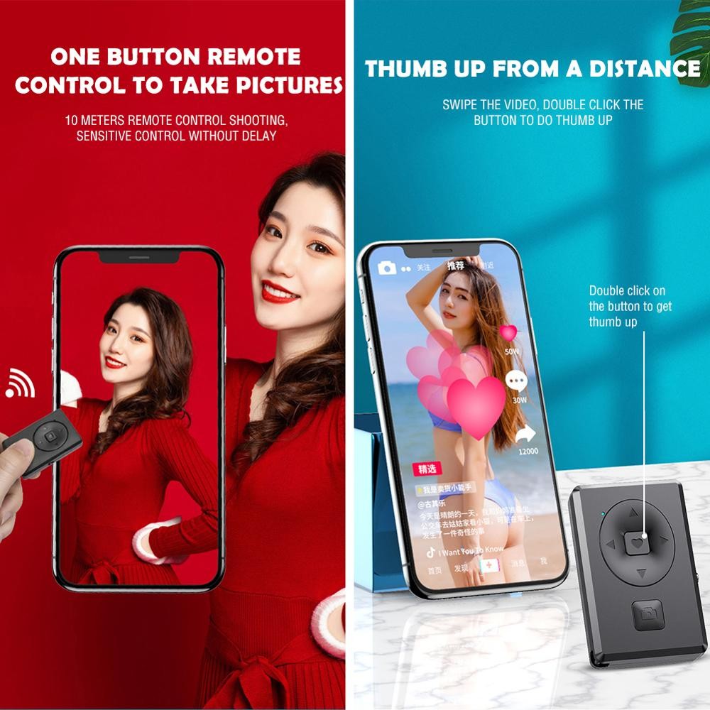 Mini Shutter Release Button for Selfie Camera Controller Adapter Photo Control Wireless Bluetooth Remote Button For Android IOS