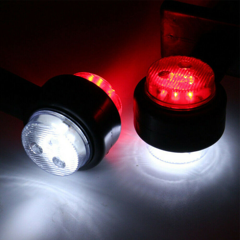 Red White LED Lights Trailer Position Light Truck Side Marker Rear Clearance Lamps For Tractor Lorry Van