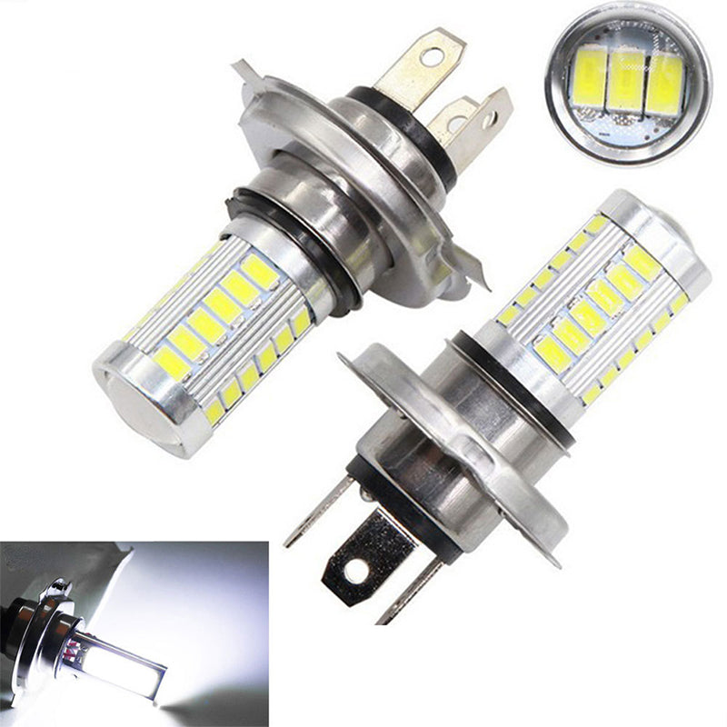 H4 LED Lamp Car Headlight Cold White 33 SMD 5630 5730 Light Bulb Auto Automobile Fog Light Headlamp 12V DC