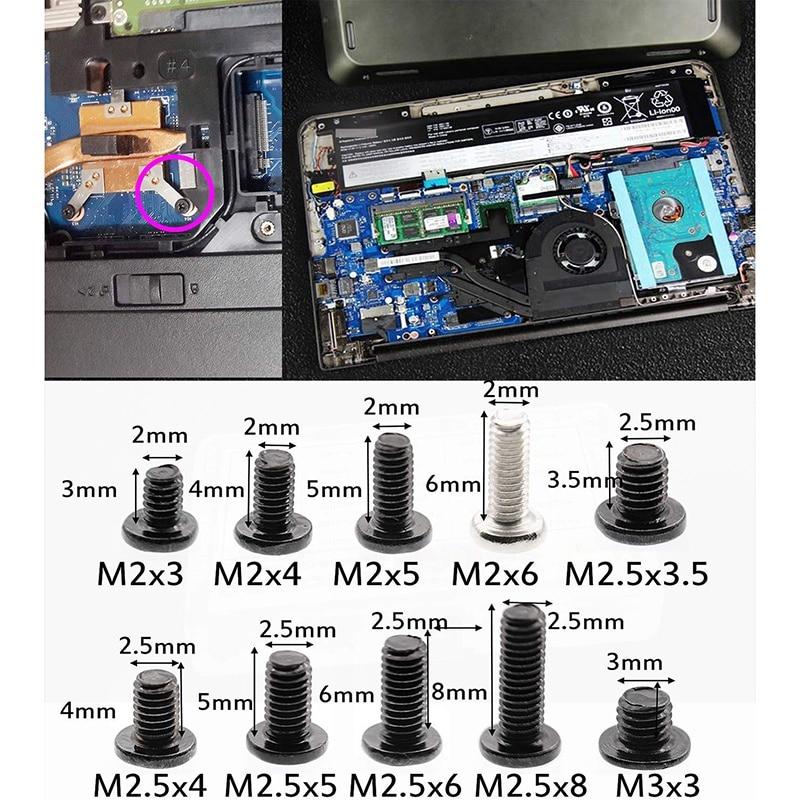 500Pcs M2 M2.5 M3 KM Screw Flat Head Phillips Screws Laptop Notebook Screws Set Kit For Computer Small Screw GreatEagleInc