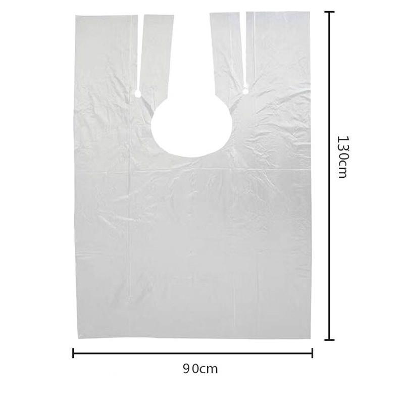 50/100 Pcs Disposable Hairdressing Capes PE Waterproof Apron Cutting Perm Dye Hair Cape Barber Transparent Hairdressing Cloth GreatEagleInc