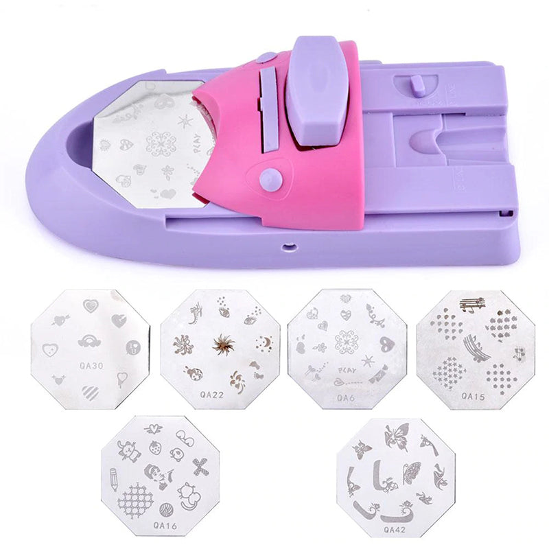 Nail Printing Machine DIY 3D Nail Art Printer Printing Manicure Machine With Metal Stamp Stamper Nail Tool Nail Printer Tool