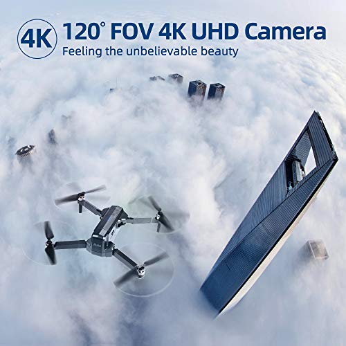 RUKO F11Pro Drones with Camera for Adults 4K UHD Camera Live Video 30 Mins Flight Time with GPS Return Home Brushless Motor-Black（1 Extra Battery + Carrying Case） Ruko