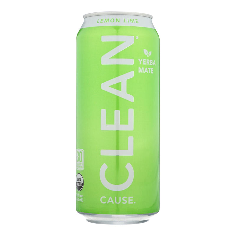 Clean Cause – Yrba Mte Lemon Lime Cln – Karton mit 12–16 Fz