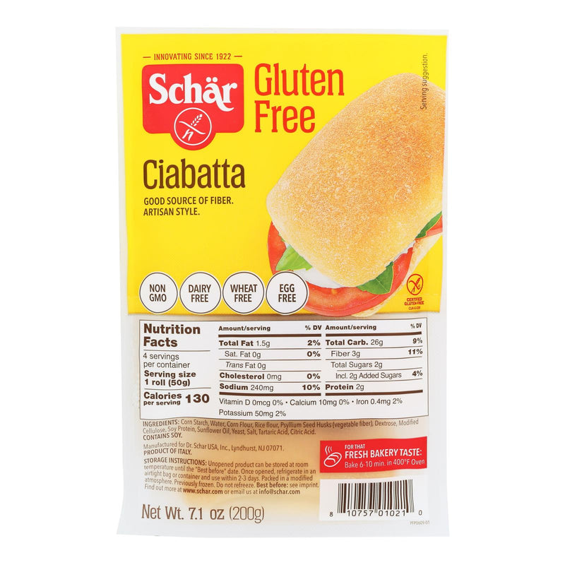 Schar - Glutenfreies Ciabatta - Karton mit 5-7,1 Unzen