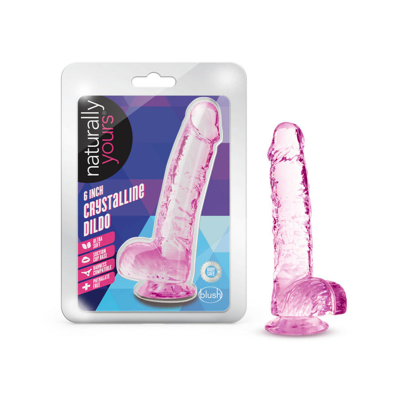 Naturally Yours 6-Zoll-Rose Crystalline-Dildo