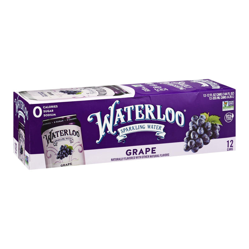 Waterloo – Sparkling Water Grape – Karton mit 2 – 12/12 Fz